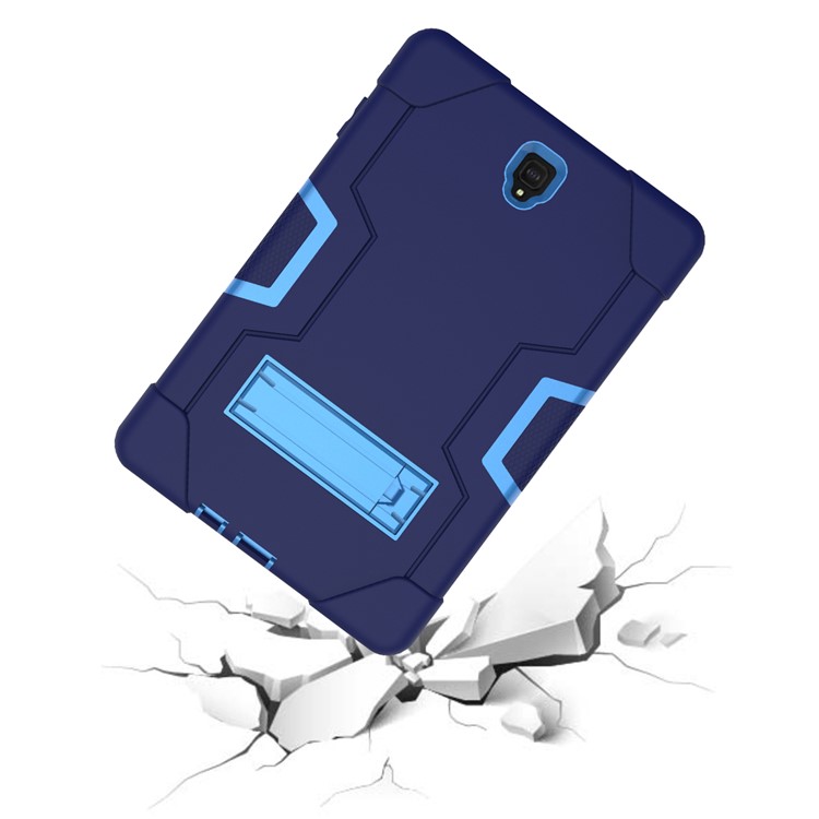 Funda Protectora De Soporte Híbrido De PC + Silicona Híbrida Para Samsung Galaxy Tab S4 10.5 T830 T835 - Bebe Azul / Azul Oscuro-4