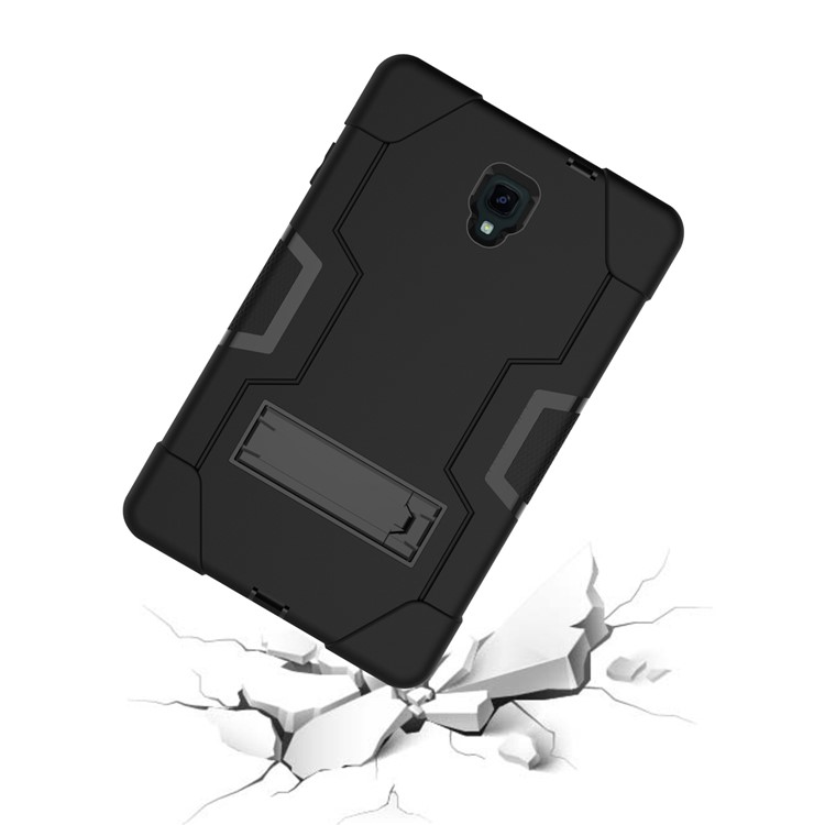 Tablet Case for Samsung Galaxy Tab A 10.5 (2018) T590 T595 Cool PC + Silicone Hybrid Kickstand Case - All Black-4