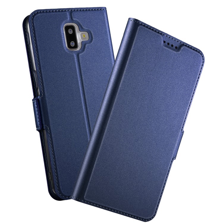 

Magnetic Adsorption Card Slot Leather Phone Casing for Samsung Galaxy J6 Plus - Blue, Galaxy J6+