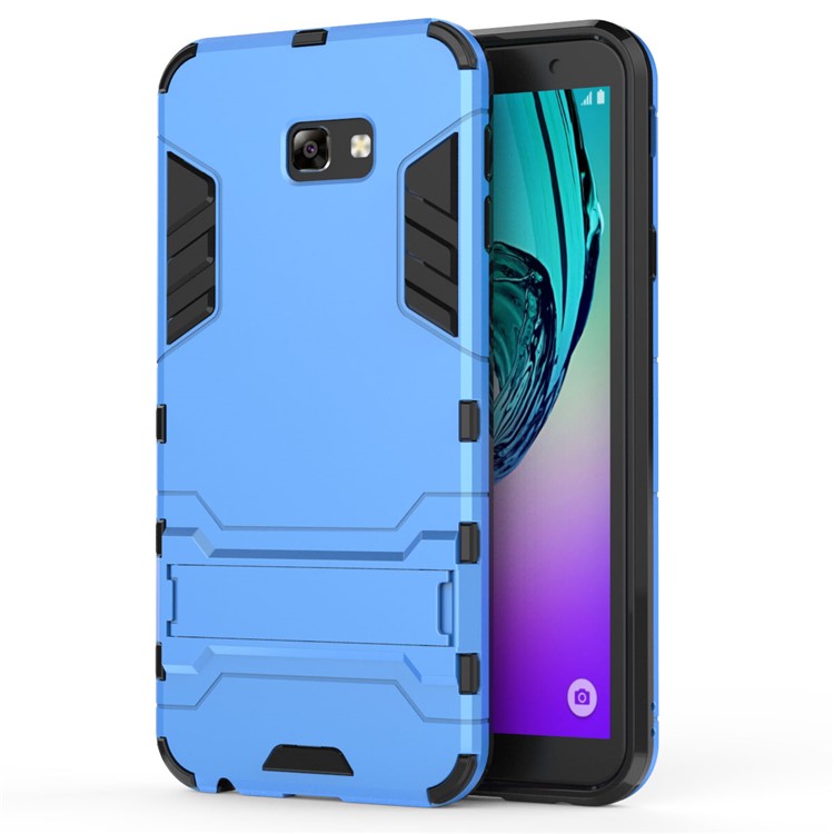 Caso De Telefone Móvel De Plástico + TPU Híbrido Com Kickstand Para Samsung Galaxy J4 + - Bebê Azul-2