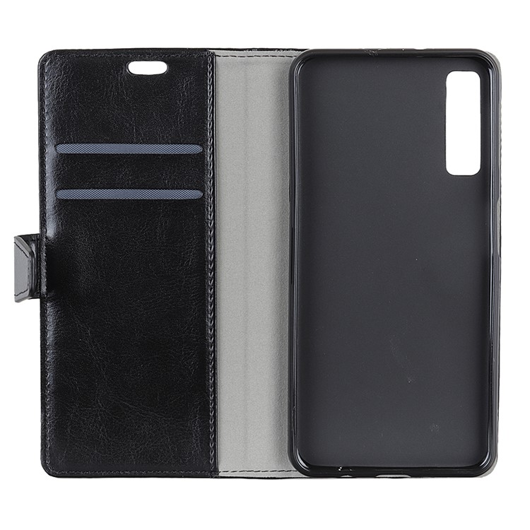 Crazy Horse Leather Wallet Case for Samsung Galaxy A7 (2018) - Black-3