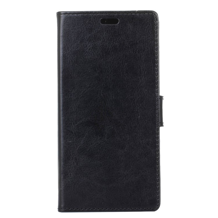 Crazy Horse Leather Wallet Case for Samsung Galaxy A7 (2018) - Black-5