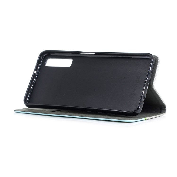 Assorted Color Leather Card Slot Phone Casing for Samsung Galaxy A7 (2018) - Grey-5