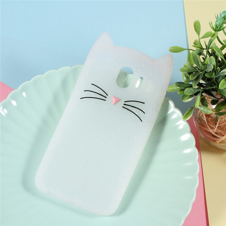 

3D Moustache Cat Silicone Phone Case for Samsung Galaxy J4 (2018) - Transparent, Galaxy J4 (2018)