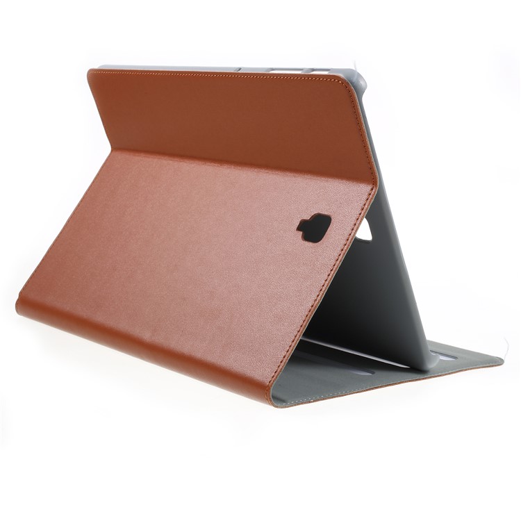 DOORMOON Genuine Leather Stand Shell Case for Samsung Galaxy Tab S4 10.5 T830 T837 - Brown-5
