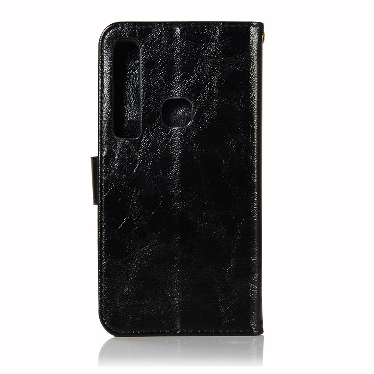 Premium Vintage PU Leather Wallet Case with Stand for Samsung Galaxy A9 (2018)/A9 Star Pro/A9s - Black-3