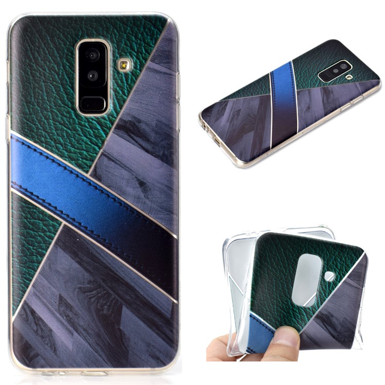 

Splicing Marble Pattern and Leather Texture TPU Phone Shell for Samsung Galaxy A6+ (2018) / A9 Star Lite - Grey, Galaxy A6+ (2018)