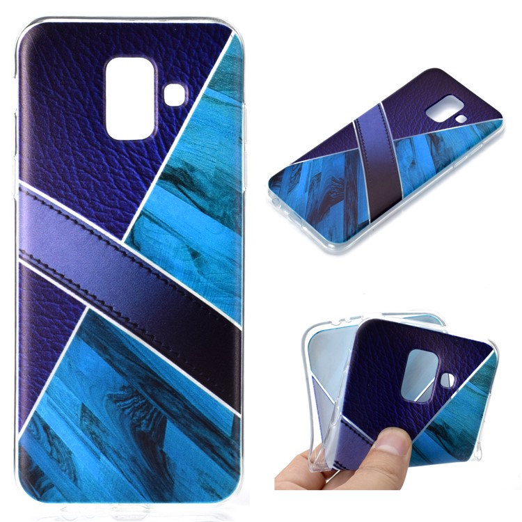 

Splicing Marble Pattern and Leather Texture TPU Cover Case for Samsung Galaxy A6 (2018) - Baby Blue, Galaxy A6 (2018)