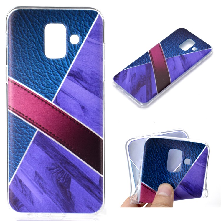 

Splicing Marble Pattern and Leather Texture TPU Protection Cover for Samsung Galaxy A6 (2018) - Dark Blue, Galaxy A6 (2018)