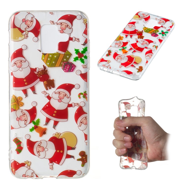 Christmas Series Pattern Printing TPU Case for Samsung Galaxy A6 (2018) - Santa Claus-1