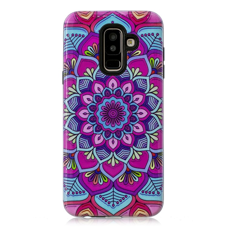 

Embossment Patterned PC TPU Combo Back Case for Samsung Galaxy A6 Plus (2018) / A9 Star Lite - Mandala Flower, Galaxy A6+ (2018)