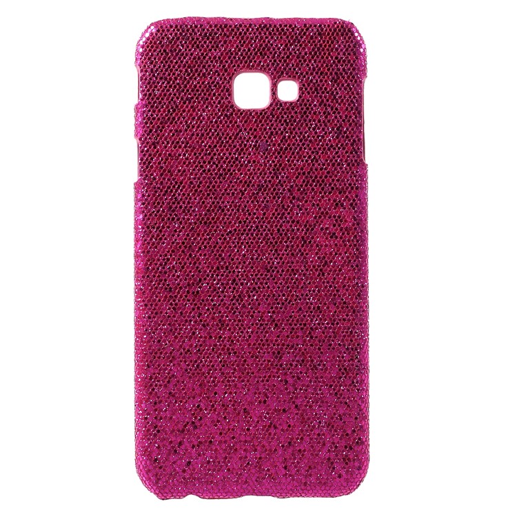

PU Leather Coated PC Mobile Shell for Samsung Galaxy J4 Plus / J4 Prime - Rose Glittery Sequins, Galaxy J4+