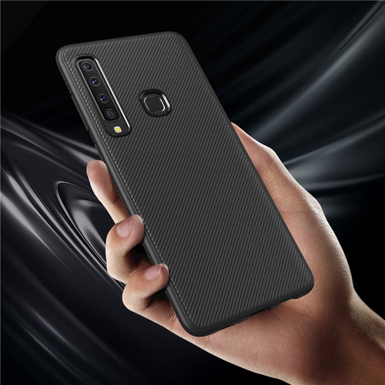 Twill Texture TPU Back Phone Case for Samsung Galaxy A9 (2018)/A9 Star Pro/A9s - Black-7