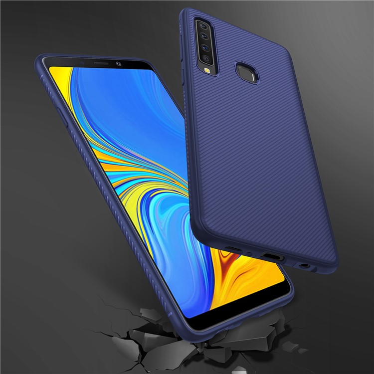 

Jazz Series Twill Texture TPU Case Accessory for Samsung Galaxy A9 (2018)/A9 Star Pro/A9s - Dark Blue, Galaxy A9 (2018)