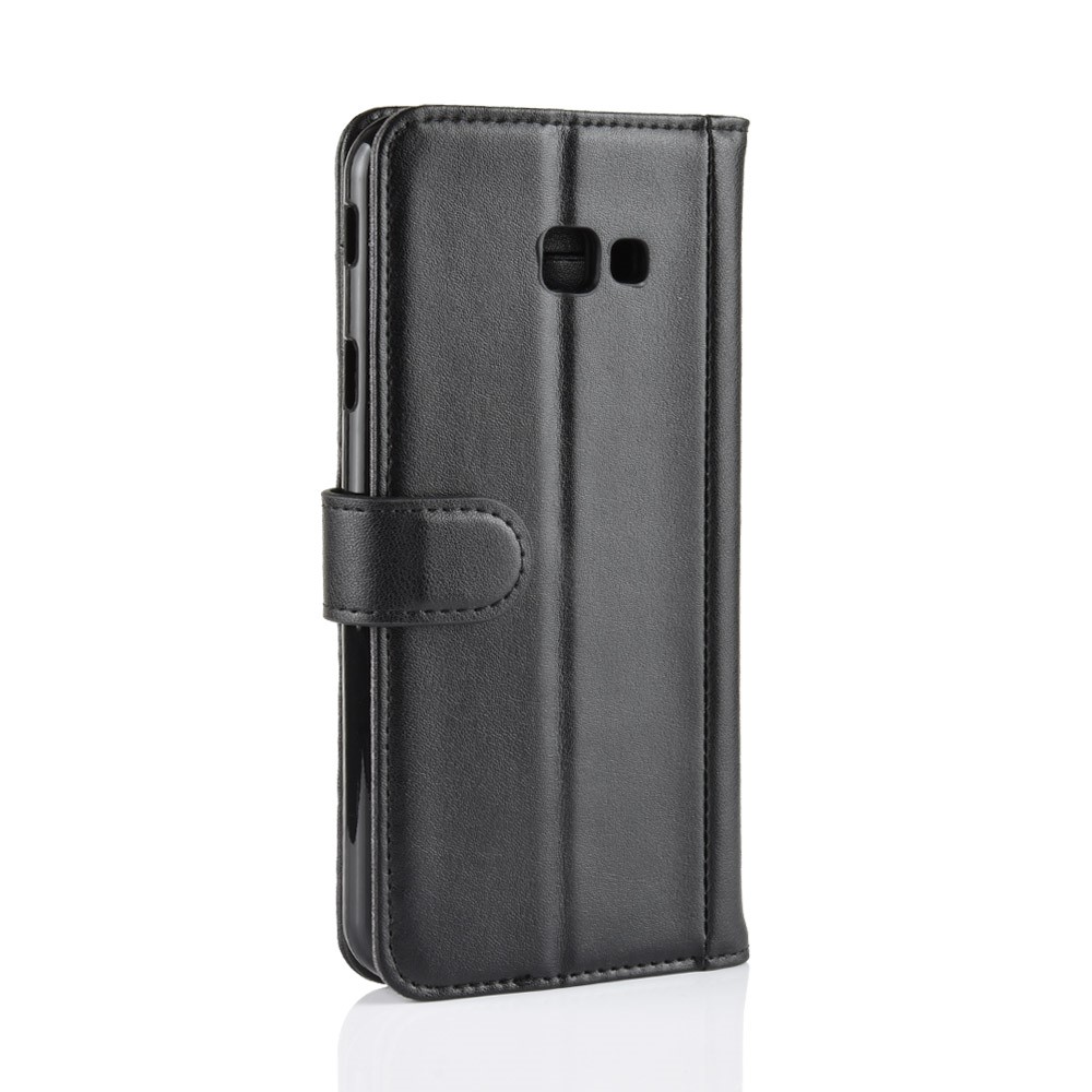 Para Samsung Galaxy J4 Plus Split Leather Wallet Tone - Preto