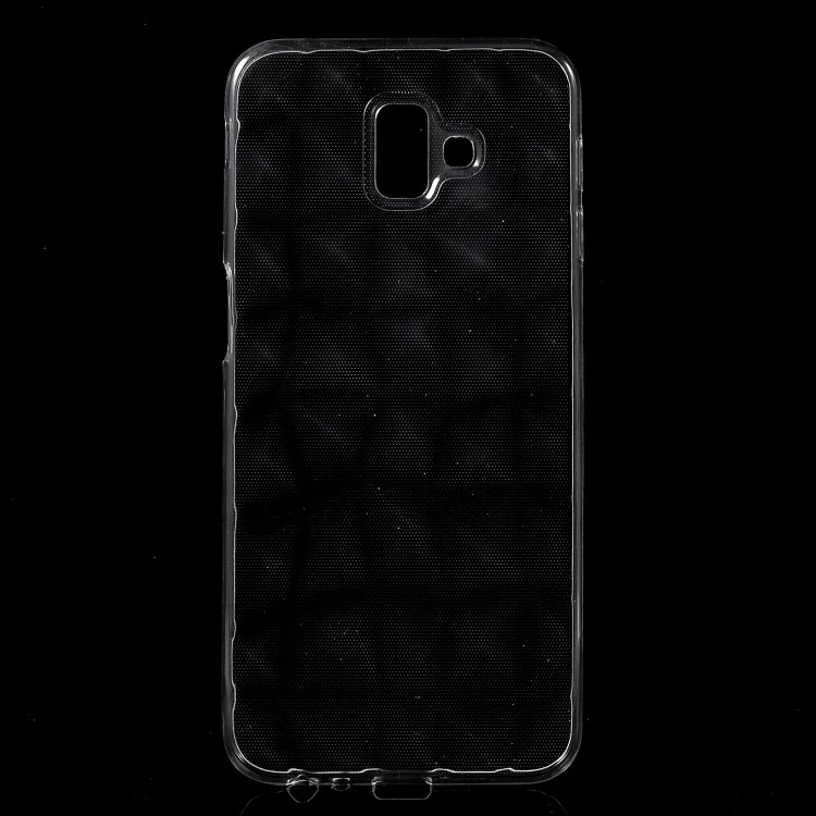 

3D Diamond Texture Soft TPU Case for Samsung Galaxy J6+ - Transparent, Galaxy J6+