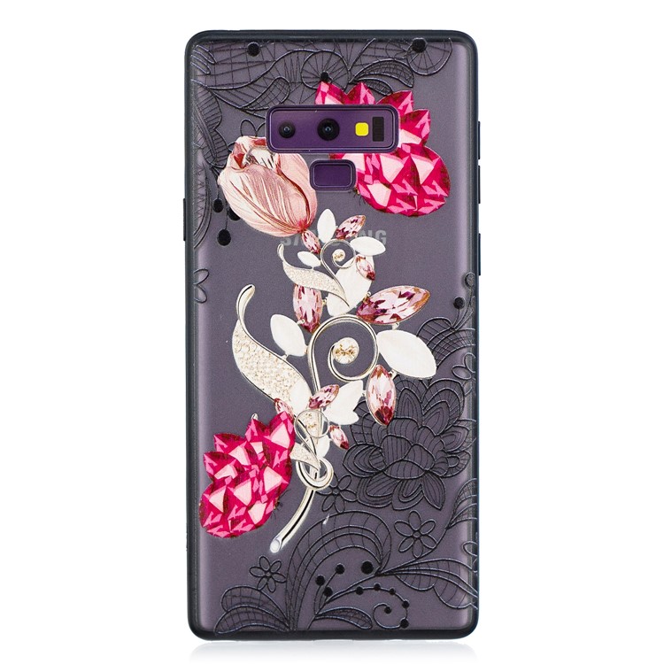 

Для Samsung Galaxy Note9 N960 Кружевной Тиснение Шаблон Комбинированный Корпус Корпуса - Яркий Цветок, Galaxy Note9