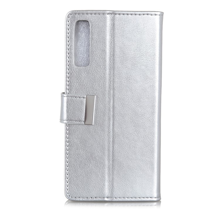 

[nappa Texture] PU Кожаный Корпус Для Samsung Galaxy A7 (2018) A750 - Серебряный, Galaxy A7 (2018)