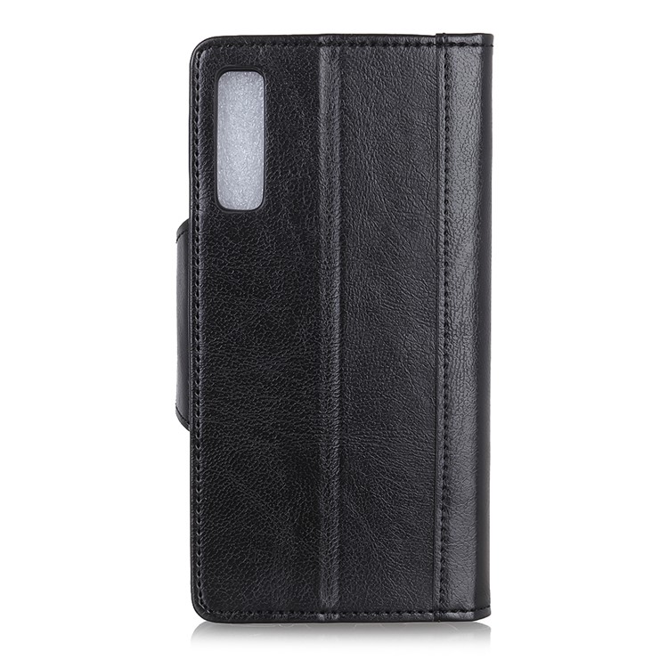 Textured PU Leather Magnetic Mobile Cover for Samsung Galaxy A7 (2018) A750 - Black-5