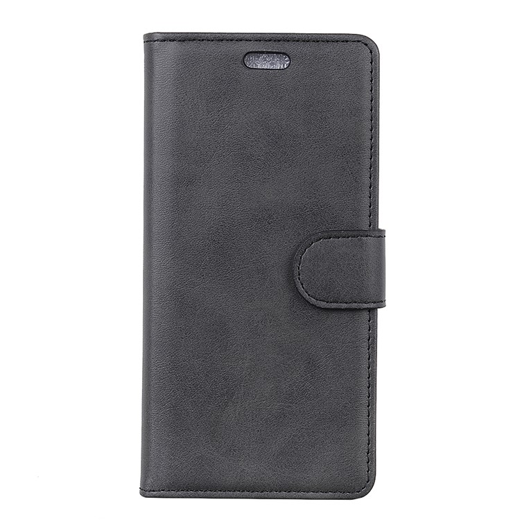 For Samsung Galaxy A9 (2018) / A9 Star Pro / A9s Matte PU Leather Wallet Magnetic Protective Case - Black-2