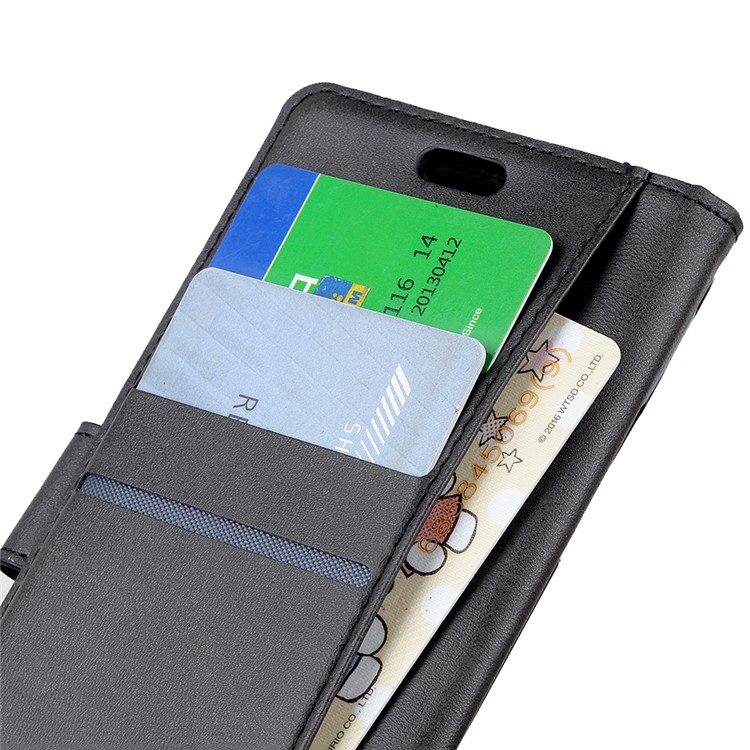 For Samsung Galaxy A9 (2018) / A9 Star Pro / A9s Matte PU Leather Wallet Magnetic Protective Case - Black-5