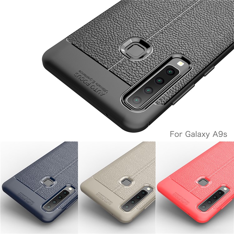 Litchi Skin TPU Protection Case for Samsung Galaxy A9 (2018) / A9 Star Pro / A9s - Black-10