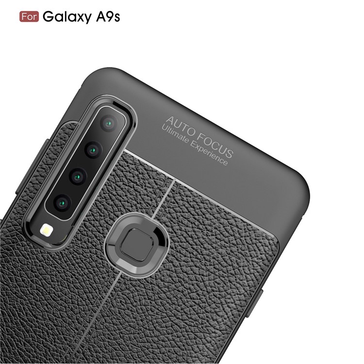 Litchi Skin TPU Protection Case for Samsung Galaxy A9 (2018) / A9 Star Pro / A9s - Black-6