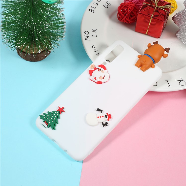 

3D Cartoon Pattern TPU Phone Case for Samsung Galaxy A7 (2018) - Christmas Tree / White Background, Galaxy A7 (2018)
