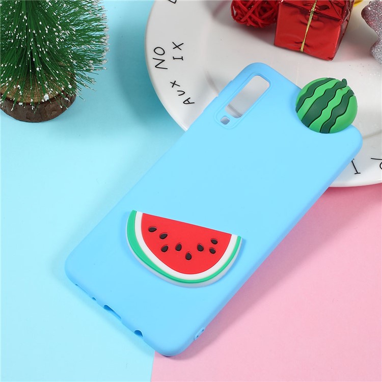 

Мягкий Корпус Телефона TPU С Рисунком 3D Мультфильма Для Галактики Samsung A7 (2018) - Арбуз, Galaxy A7 (2018)