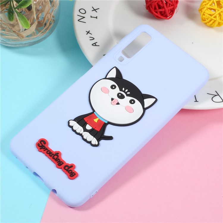 

3D Cartoon Pattern TPU Mobile Phone Case for Samsung Galaxy A7 (2018) - Adorable Dog, Galaxy A7 (2018)