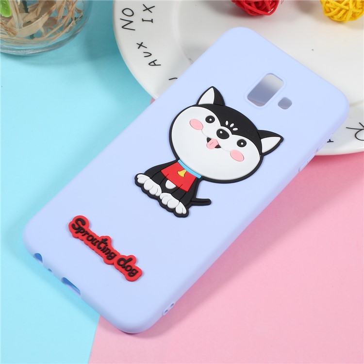 

3D Cartoon Pattern TPU Mobile Case for Samsung Galaxy J6 Plus - Adorable Dog, Galaxy J6+