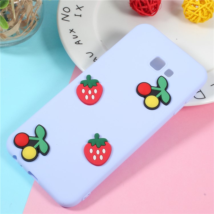 

3D Cartoon Pattern TPU Mobile Phone Cover for Samsung Galaxy J4 Plus - Cherries and Strawberries, Galaxy J4+