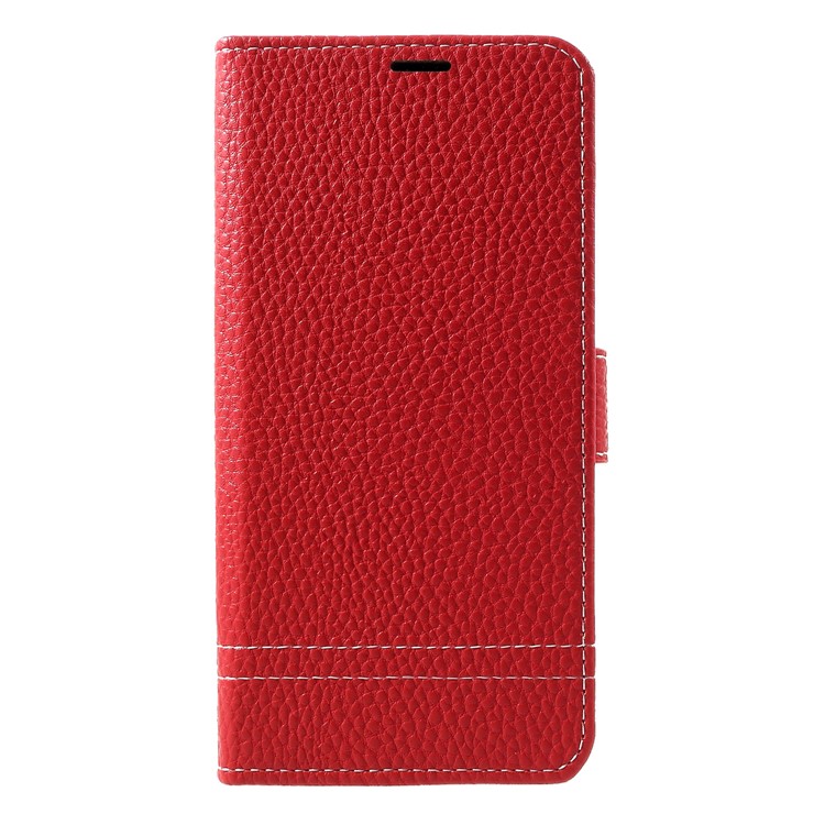 Litchi Texture Wallet Leather Stand Case for Samsung Galaxy J6 (2018) - Red-3