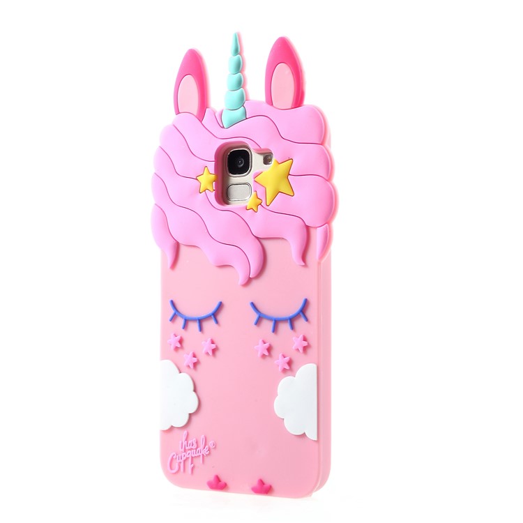 3D Unicorn Pattern Silicone Back Cover for Samsung Galaxy J6 (2018)-3