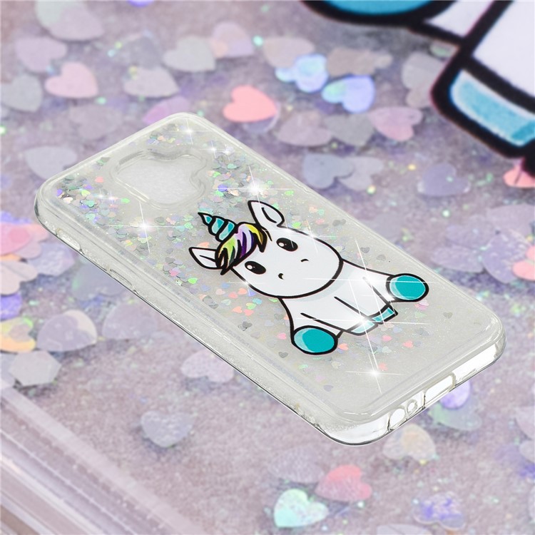 For Samsung Galaxy A6 (2018) Embossment Pattern Quicksand TPU Case - Adorable Unicorn-4