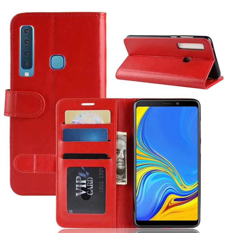 ShinyCase for Samsung Galaxy A9 2018,Colorful PU Leather Wallet Flip Cover Card Slots Holder Side Pocket Shockproof Protective Magnetic Closure Bumper Phone Cases for Galaxy A9 2018-Cat Wearing a Hat