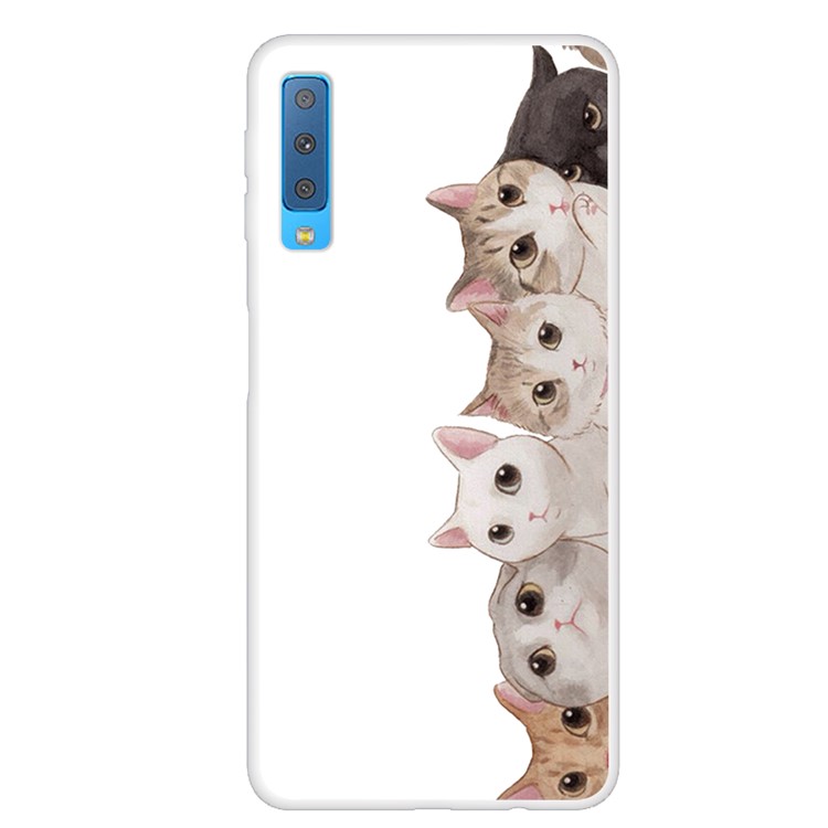 

Pattern Printing TPU Case Cover Shell for Samsung Galaxy A7 (2018) - Cats Pattern, Galaxy A7 (2018)