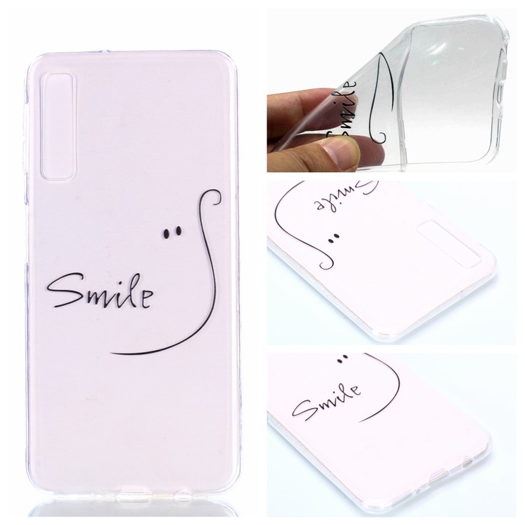 

Pattern Printing Soft TPU Back Cover for Samsung Galaxy A7 (2018) A750 - Smile, Galaxy A7 (2018)