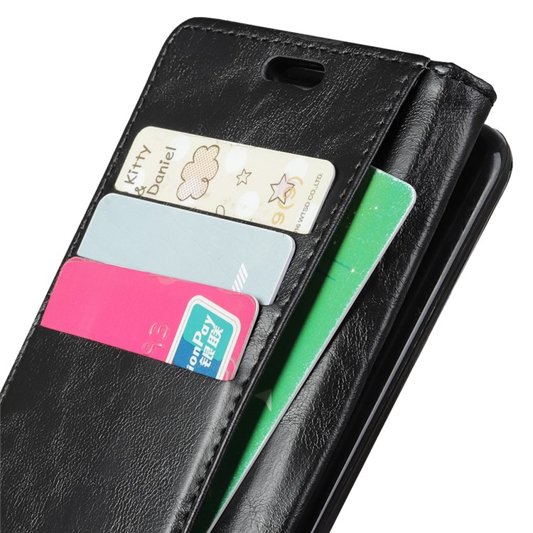 Rivet Decorated Leather Stand Wallet Magnetic Case for Samsung Galaxy A6s - Black-6