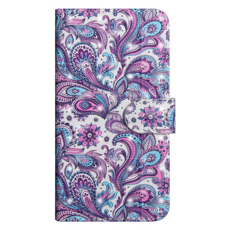 Pattern Printing Light Spot Decor Wallet Stand Leather Flip Mobile Phone Cover for Samsung Galaxy A9 (2018) / A9 Star Pro / A9s - Paisley Flower-2