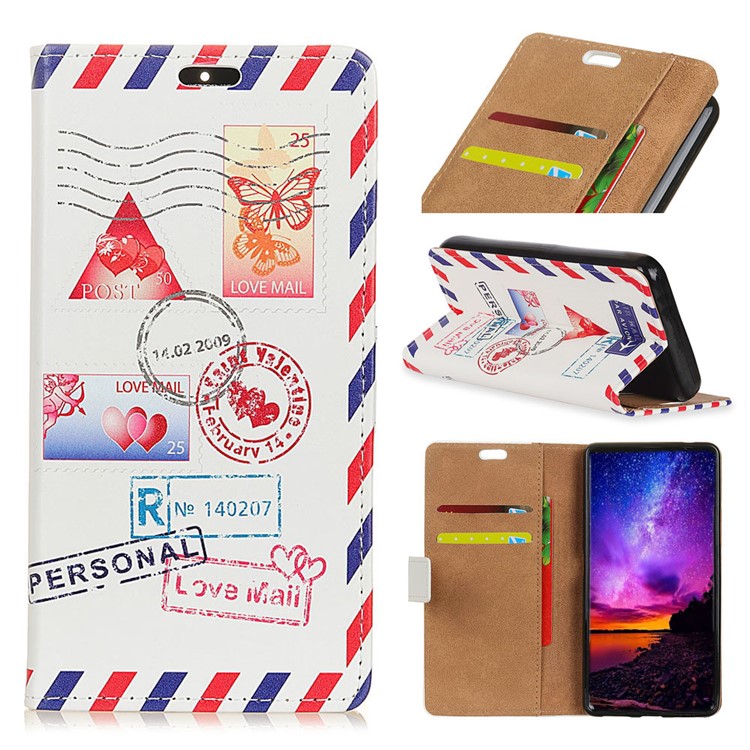 

Pattern Printing PU Leather Flip Shell for Samsung Galaxy A6s - Personal Love Mail, Galaxy A6s