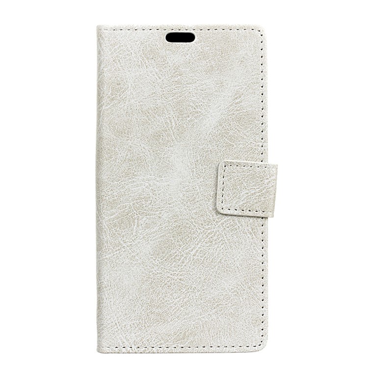 

Vintage Crazy Horse Wallet Leather Cover for Samsung Galaxy A9 (2018)/A9 Star Pro/A9s - White, Galaxy A9 (2018)