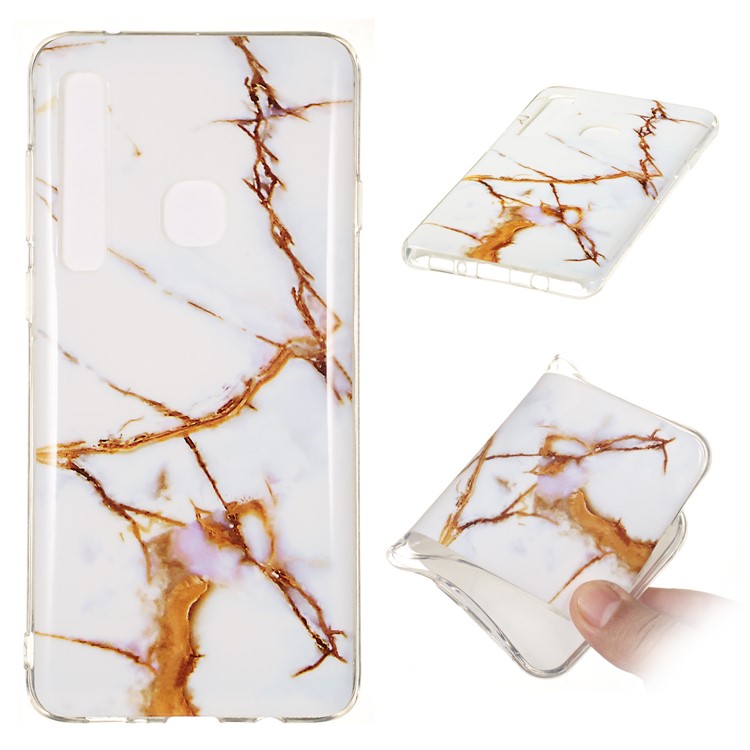 Marble Pattern IMD TPU Soft Protective Case for Samsung Galaxy A9 (2018) / A9 Star Pro / A9s - Style L-1