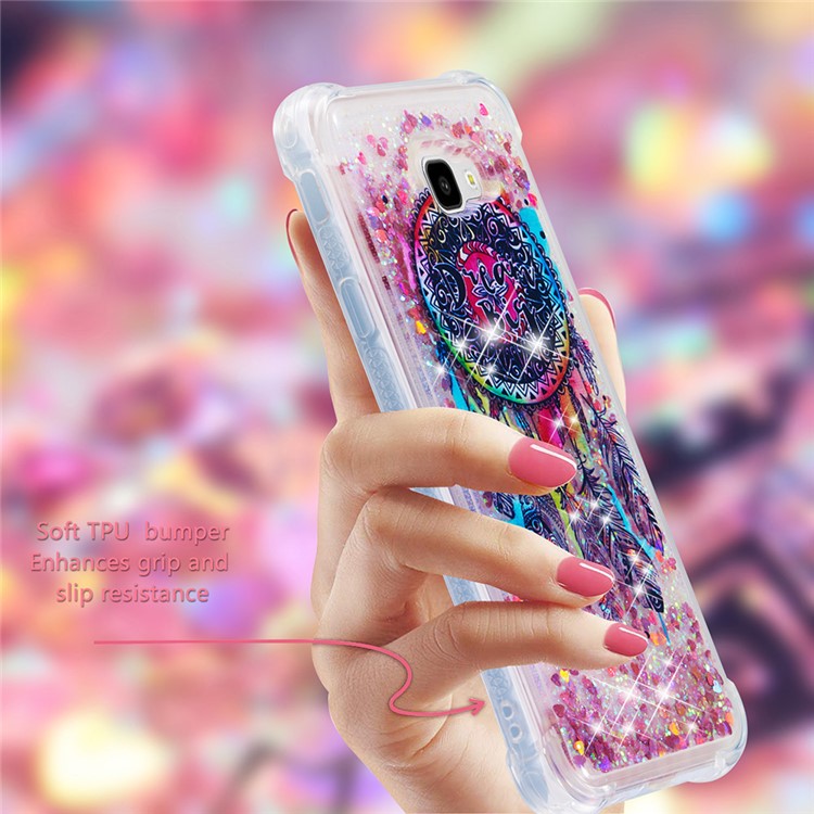 Patterned Quicksand TPU Phone Case for Samsung Galaxy J4 Plus / J4 Prime - Colorful Dream Catcher-2