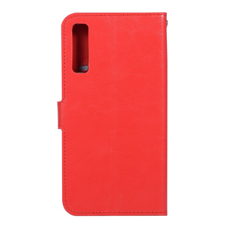 

Crazy Horse Texture Wallet Stand Leather Flip Case for Samsung Galaxy A7 (2018) - Red, Galaxy A7 (2018)