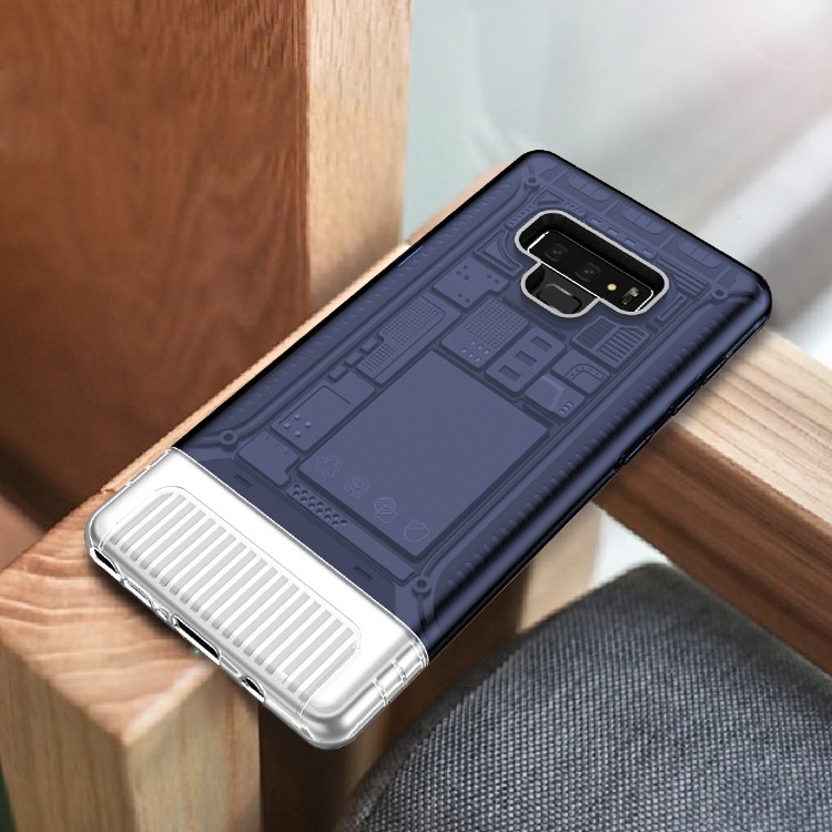 

Ультра Тонкий Прозрачный PC + TPU Combo Задний Чехол Для Samsung Galaxy Note9 N960 - Темно-синий, Galaxy Note9
