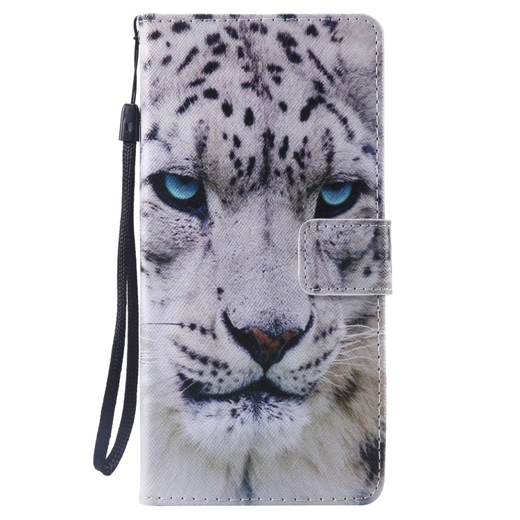 Patterned Wallet Stand Magnetic Leather Flip Mobile Case for Samsung Galaxy A9 (2018) / A9 Star Pro / A9s - Leopard Face-2