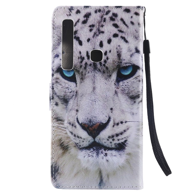 Patterned Wallet Stand Magnetic Leather Flip Mobile Case for Samsung Galaxy A9 (2018) / A9 Star Pro / A9s - Leopard Face-3