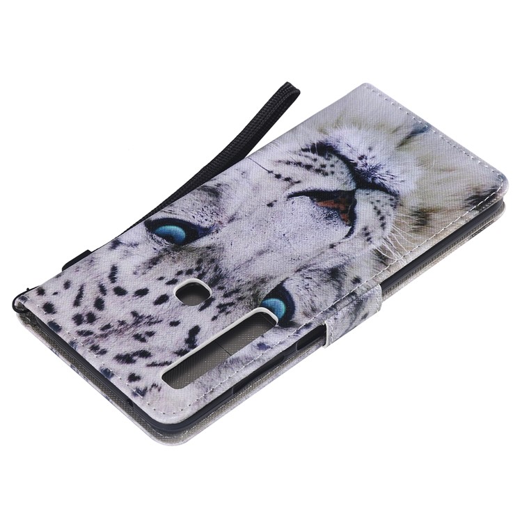 Patterned Wallet Stand Magnetic Leather Flip Mobile Case for Samsung Galaxy A9 (2018) / A9 Star Pro / A9s - Leopard Face-6