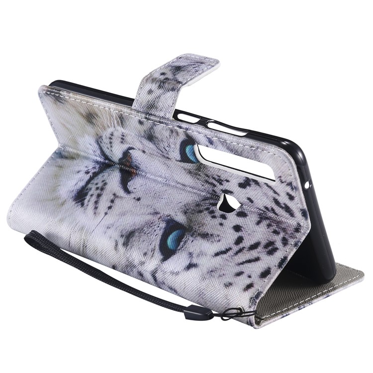 Patterned Wallet Stand Magnetic Leather Flip Mobile Case for Samsung Galaxy A9 (2018) / A9 Star Pro / A9s - Leopard Face-7